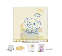 Drawing Board with Built-in LED Light, Writing Board with USB Connection for Doodling and Drawing, Erasable LED Whiteboard with Markers Included | For Children's Bedroom Boys Girls Home