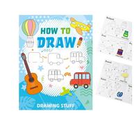 Drawing Book For Kids: Cartoon Pages With Painting Lessons, Creative Activity Guide, Art Practice Exercise Book, Learning Coloring Pages