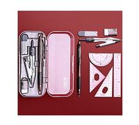 Drawing Compass Drafting Tools 8 Pieces of Mathematical Geometry Drawing Tools Metal Drawing Tools for Engineers and Students Supplies Compass and Protractor Set Math Ruler Kit(A)