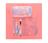 Drawing Compass Drafting Tools Compass Ruler Set Student Geometry Math Set Metal 8-piece Measurement Design Compass Drawing Tool Math Geometry Kit Math Ruler Kit(B)