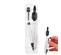 Drawing Compass Set - High Precision Math Geometry Tool, Professional Drawing Compass for Architects, Metal Construction 12 x 2.5 cm + 13.5 Storage Box