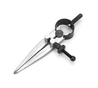 Drawing Compass, Steel Leather Craft Compass Scribing Compass Metal Compass Adjustable Lockable Steel Wing Divider Spring Divider Caliper for Geometry, Drawing, Drafting