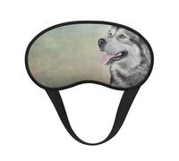 Drawing Dog Alaskan Malamute Portrait, Full Eye Covers Light Blocking Eye Masks Blackout Sleep Eye Muffs