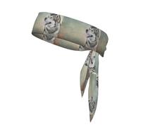 Drawing Dog Alaskan Malamute Portrait, Head Tie, Sports Headband Tie Back, Multi Sweatband for Men Women