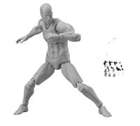 Drawing Figure Model, 5.9inch Movable Joints Flexible Action Figures Body with Base, Artists Manikin Art Mannequin Figures for Sketching, Painting & Drawing (Male)