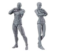 Drawing Figures Model 2PCS 5.91 Inch Male Female Action Figure Poseable Drawing Mannequin Body Painting Model for Artists, Figures