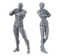 Drawing Figures Model 2PCS 5.91inch Male Female Action Figure Poseable Drawing Mannequin Body Painting Model for Artists, Body Kun Action Figures, Drawing Figures Model