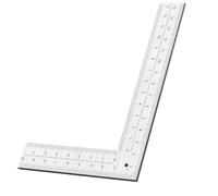 Drawing Layout Ruler Stainless Steel L, 150x100mm thick 2mm | 90 Degree Measuring Tool with Double Sided Scale for Furniture Making and Project Layout Use