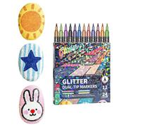 Drawing Markers - Double-Tip Non-Bleed, Kids Coloring Marker Pens, Water-Based Markers For Adult | Brush Tip Pen For Crafting Classroom Home Kindergarten Journaling Scrapbooking Sketching Illustration