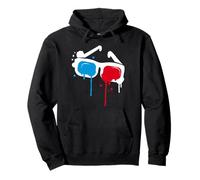 Drawing of 3D glasses in graffiti style Pullover Hoodie