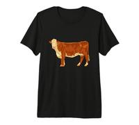 Drawing of a Hereford Beef Premium T-Shirt