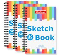 Drawing Pad for Kids, Sketch Pads 50 Sheets, 3 Pack Spiral Bound Drawing Books Bulk 6" x 9" Kids Coloring Paper for Crayons Pencils, Art Supplies for Kids 9-12, Stocking Fillers