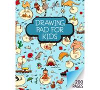 Drawing Pad for Kids - World Travel Visual Game: Large Blank Papers for Sketching, Doodling or Painting - 200 Pages 8,5" x 11"