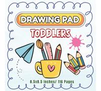 Drawing Pad for Toddlers Ages 1-5: Cute Sketchbook with Doodles to Color, Tracing & Shadow Matching - Early Learning Gift Idea for Boys & Girls