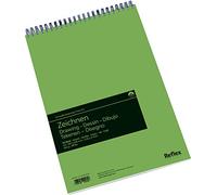 Drawing Paper Pad A3, 50 Sheets 160gsm White, Spiral Bound Sketchbook | 297 x 420 mm, pencil charcoal pen and light washes, lies flat, tear-off sheets, made in Germany
