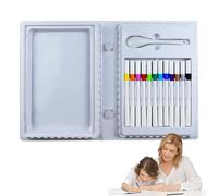 Drawing Pens - ABS Standard 12 Colors 24.5x3.5x17.5cm Erasable | Water Floating Paint Pens for Kids with Stationery, Crafts, Use for Home Beginners & The