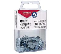 Drawing Pins (thumb Tacks) OFFICE PRODUCTS In a Box 100 Pcs Silver/Small Office Accessories/Type-Metal/Material-Metal/Colour-Silver