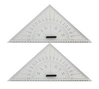 Drawing | Precision Acrylic 2 Pieces | 30 cm Protractor for Navigation, for Mapping Distance Measurement Boats Yachts Ships Teaching Engineering