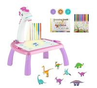 Drawing Projector Table for Kids - Kids Drawing Set for Age 2 3 4 5 6 7 8 Years Old, Christmas Gifts for Girls, Girls Boys Painting Easel Birthday Gifts for Home School Party