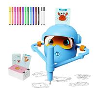 Drawing Robot for - 100 Educational Cards Smart Drawing Robot with 12 Colored Pencils | Educational Painting Toy montessorii interactive voice for learning montessorii