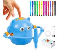 Drawing Robot for Children, with 12 Colouring Pencils, Educational Drawing Robot for Children, for Classroom, Children's Room, Living Room, Girls, Preschoolers, Students