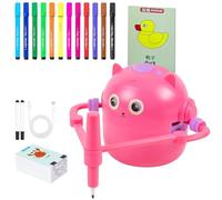 Drawing Robot For Kids 11x11x12.5cm Educational Drawing Machine Kids Toy With Voice Guidance And 12 Color Pens Children's Painting Robot 100 Pieces DrawingCards,for Classroom Study Boys Girls