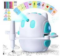 Drawing Robot for Kids 150 Educational Cards Smart Drawing Robot Voice Interactive Partner Montessori Painting Toy for Boys Girls Ages 3-8 Perfect for Birthdays Christmas Learning Fun（English Version）