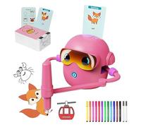 Drawing Robot For Kids, 18.5*13.5*20cm Doodle Bot Interactive Creative Smart Robot Toy, ABS, With Voice Interaction, 100 Cards And 12 Colored Pens, For Birthdays, Christmas, Children's Day Families