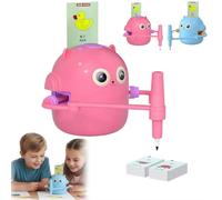 Drawing Robot for Kids, Interactive Educational Drawing Machine with Voice, Magic Draw Robot with 100 Learning Word Cards and 12 Color Pens, Electric Learning Toys for 5+ Year Old Boys Girls