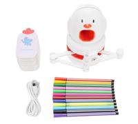 Drawing Robot for Kids, Interactive Educational Drawing Robot Smart Painting Learning Toy with Word Cards and Color Pens for Girls Boys Birthday Party Cute Chick