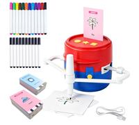 Drawing Robot for Kids,Montessori Educational Painting Toy Drawing Toy | Voice Interaction Draw Learning Toy with 200 Cards & 12 Color Pens,Montessori Painting Toy for Boys Girls Gift Ages 3+