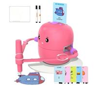 Drawing Robot for Kids with 100 Cards, Montessori Painting Toys, Voice Interactive Educational Smart Art Painting Toys for 3-8 Year Old Boys Girls, Birthdays Christmas Early Learning (Pink,Basic)