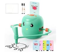Drawing Robot for Kids with 100 Cards, Montessori Painting Toys, Voice Interactive Educational Smart Art Painting Toys for 3-8 Year Old Boys Girls, Birthdays Christmas Early Learning (Green,Basic)