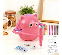 Drawing Robot Sketchmate Machine for Kids, Doodle Robot Drawing Projector, Interactive Creative Smart Art Tutor with Voice Interaction &12 Color Pens, with 100 Learning Word Cards for 5+