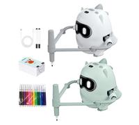 Drawing Robot Toy,Voice-guided,19×14×15.5cm,smart Educational Toy,kids Art Projector,Adjustable Projection Focus,for Kids Learning Birthday Party Preschool Home Activities