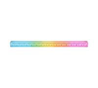 Drawing Ruler, 30cm Plastic Student Math Measuring Clear Geometry Ruler with Cube Shaped Drafting Template for School Math Class Office Layout Work