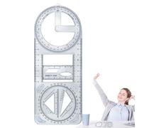 Drawing Ruler Tool, Kids Drawing Template Math Learning Aids: Multifunctional Drawing Ruler Rules Drawing Measuring Tool And Templates For Dis