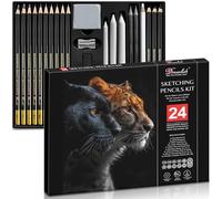 Drawing Set for Adults Pack of 24 - Drawing Pencils for Artists & Professionals - Ideal Sketching Pencils Art Set for All of Your Creative Needs
