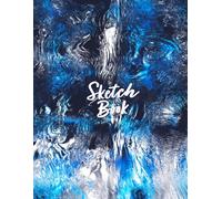 Drawing Sketch Book: Black Blue Graphite Brush Grunge: Cool Sketchbook Blank Paper Pad 8.5" x 11" - 120 Pages Blank Paper Book Doodle Book For Adults