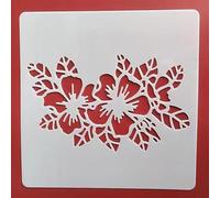 Drawing Stencils,13x13cm Flower Leaf Butterfly Reusable Plastic Stencil Kit for Painting on Wood, Wall,Fabric, Rock,Canvas,Furniture Home Décor Style 3