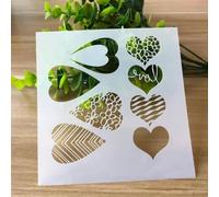 Drawing Stencils,13x13cm River Reusable Plastic Stencil Kit for Painting on Wood, Wall,Fabric, Rock,Canvas,Furniture Home Décor Style 6