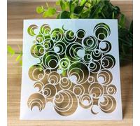 Drawing Stencils,13x13cm River Reusable Plastic Stencil Kit for Painting on Wood, Wall,Fabric, Rock,Canvas,Furniture Home Décor Style 4