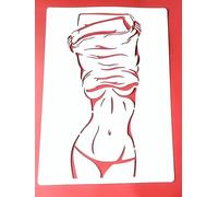 Drawing Stencils,21x29cm Classic Beauty Reusable Plastic Stencil Kit for Painting on Wood, Wall,Fabric, Rock,Canvas,Furniture Home Décor Style 7