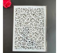 Drawing Stencils,A4 29x21cm Flowers Leaves Reusable Plastic Stencil Kit for Painting on Wood, Wall,Fabric, Rock,Canvas,Furniture Home Décor