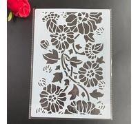 Drawing Stencils,A4 29x21cm Flowers Reusable Plastic Stencil Kit for Painting on Wood, Wall,Fabric, Rock,Canvas,Furniture Home Décor