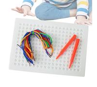Drawing Table for Weaving Ropes - Table for Braided Stitching Ropes 19 x 29 x 2 cm ? Bead Thread for Weaving Table ? Development of Motor Skills Embroidery Toy Pre