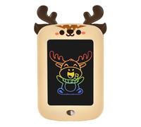 Drawing Tablet for Children - LCD Writing with Deer Antlers | Erasable Tablet 21.5 cm for Travel Activities - for Children Girls School Travel Plane Car Home Party Christmas