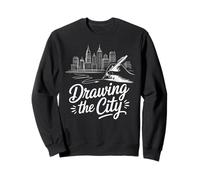 Drawing The City Skyline Urban Sketching Art Sweatshirt