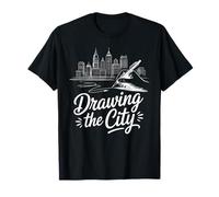 Drawing The City Skyline Urban Sketching Art T-Shirt