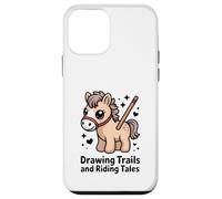 Drawing Trails And Riding Tales Cute Pony Horse Case for iPhone 12 mini